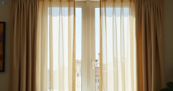 Dusty and dull curtains in somerton-vic before steam cleaning